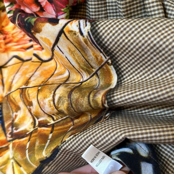 Pazuki London Size Small Bicycle Bee Flower Pleated Dress - Picture 13 of 14